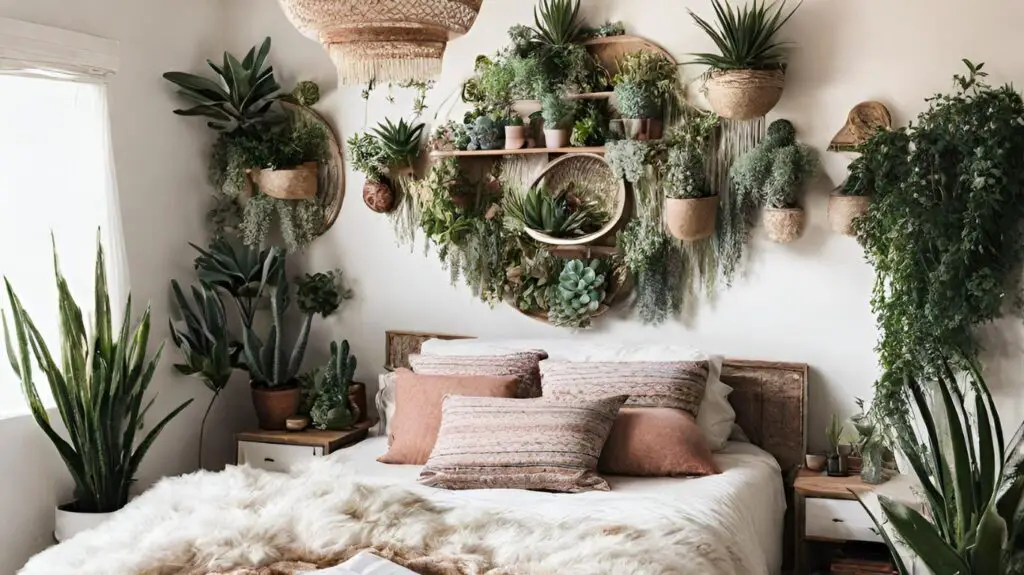 Succulent Garden Boho Style Bedroom