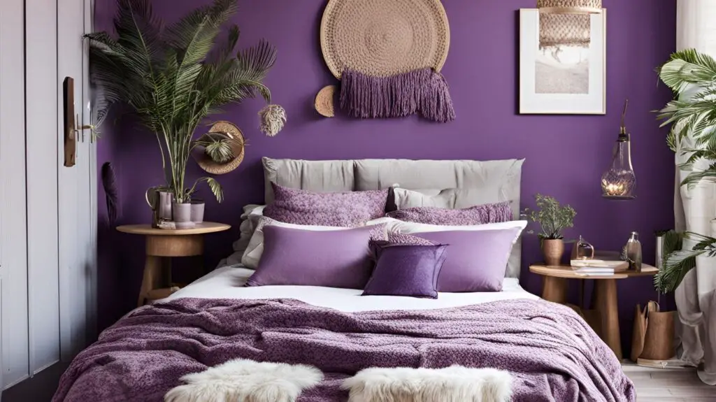 Top Modern Purple Boho Bedroom Decoration Ideas