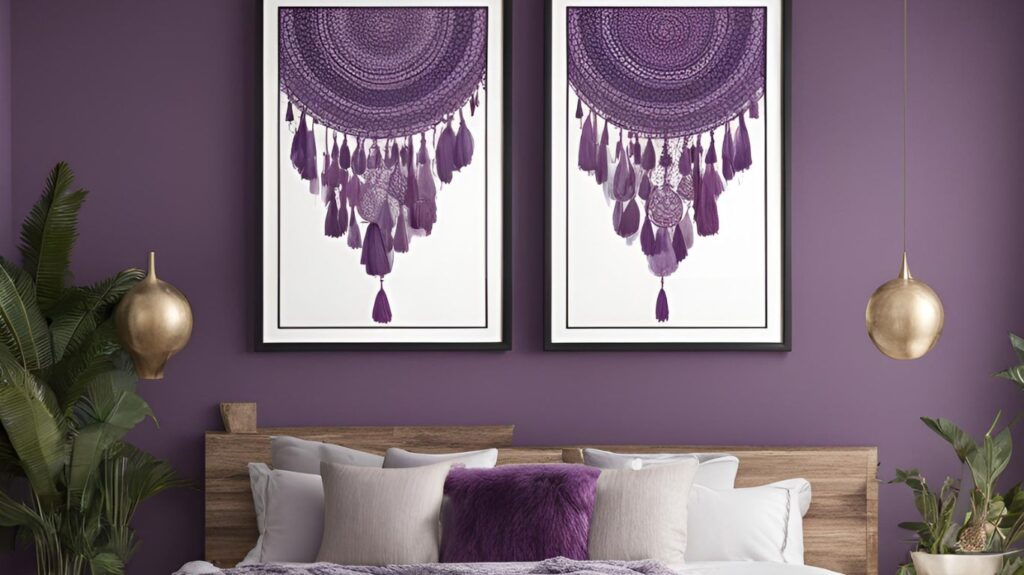 Top Modern Purple Boho Bedroom Decoration Ideas