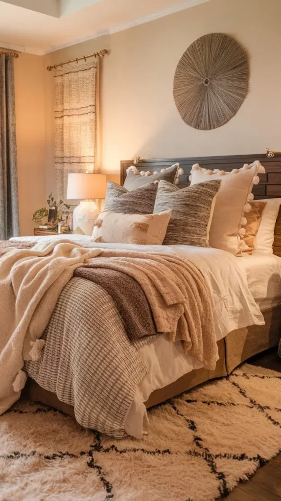 Layer Textures with Rugs and Throws