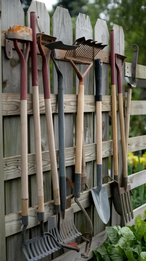 Antique Farm Tools Display