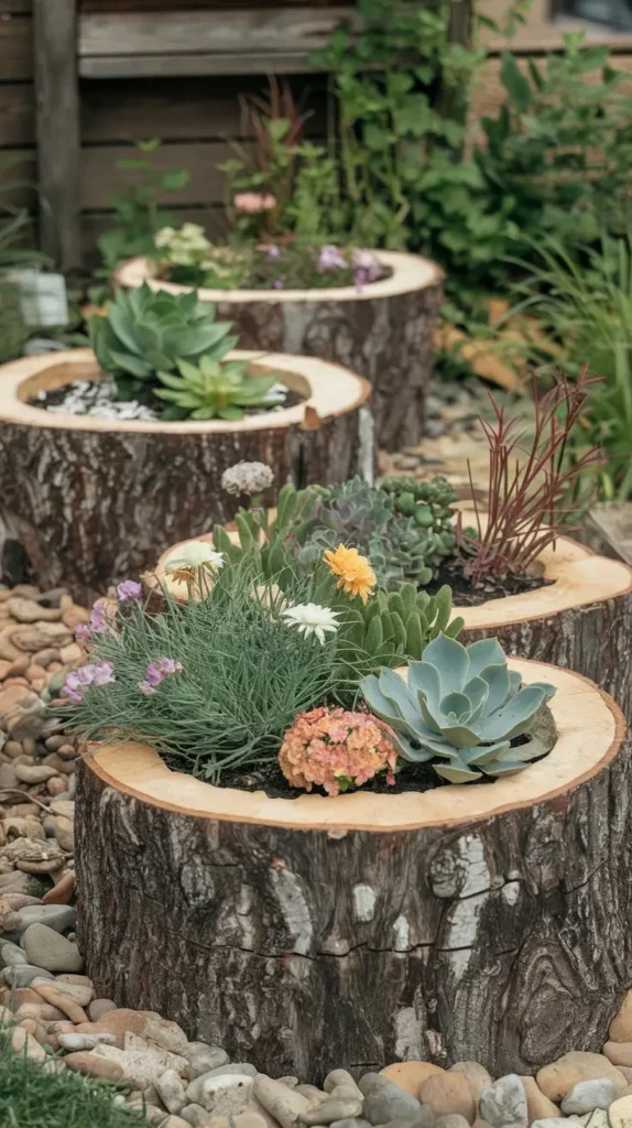 Log Planters