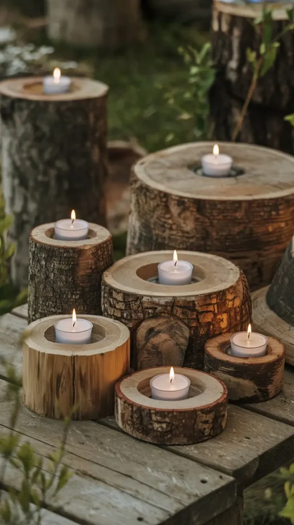 Rustic Candle Holders