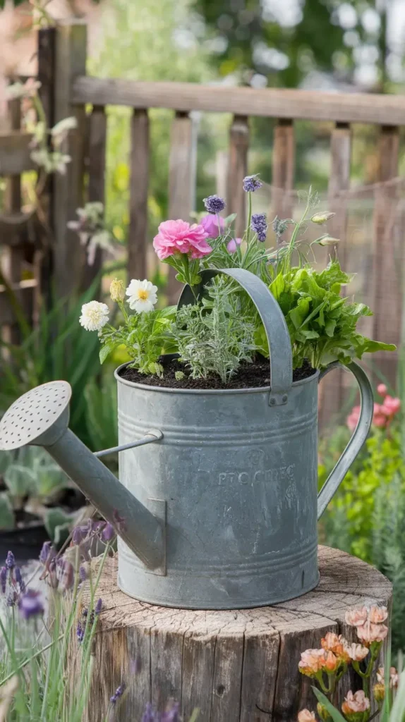 Vintage Watering Can Planters