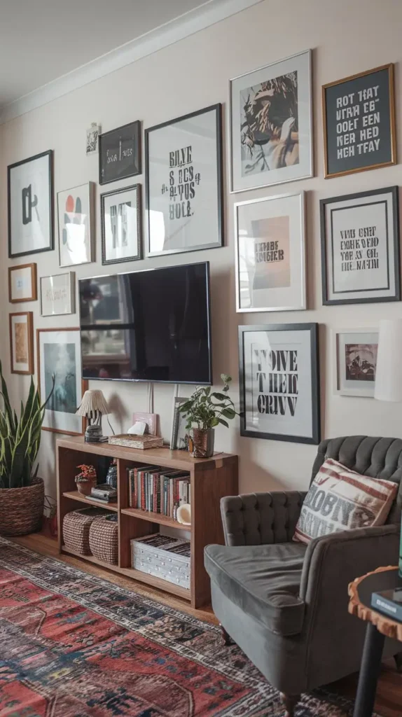 Gallery Wall Around the TV