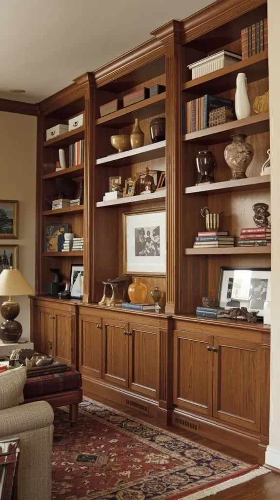 Floor-to-Ceiling Built-In Shelves