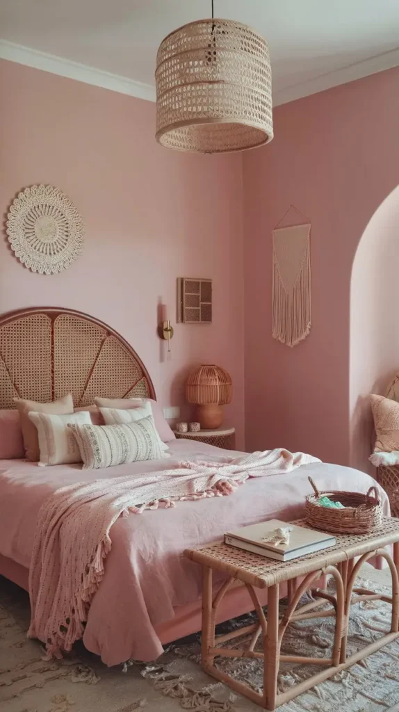 Soft Pink Walls for a Calming Base