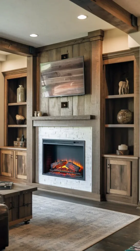 Entertainment Center with Electric Fireplace