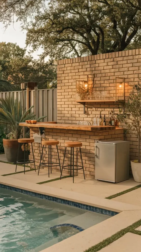 Hot Tub with an Outdoor Bar for Entertainment