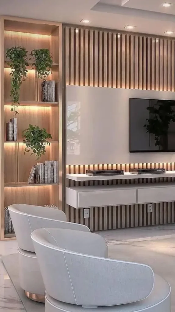 Open Shelving TV Wall Unit Open Shelving TV Wall Unit