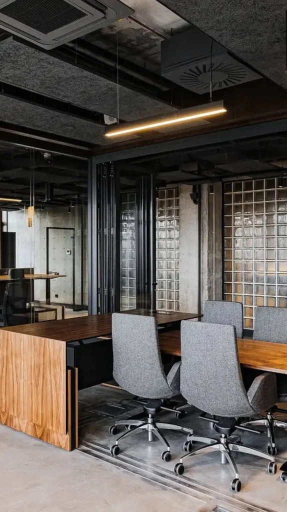 Rustic Industrial Basement Workspace Rustic Industrial Basement Workspace