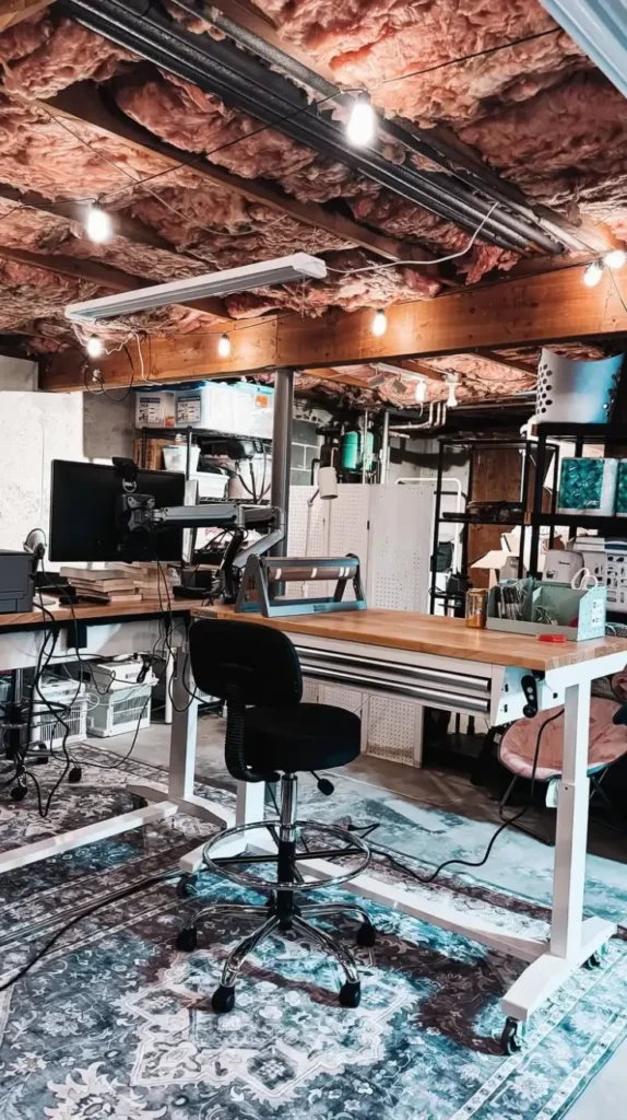 Tech-Forward Smart Basement Office Tech-Forward Smart Basement Office