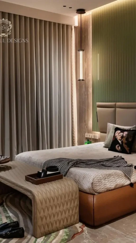 Layered Textures Luxury Master Bedroom