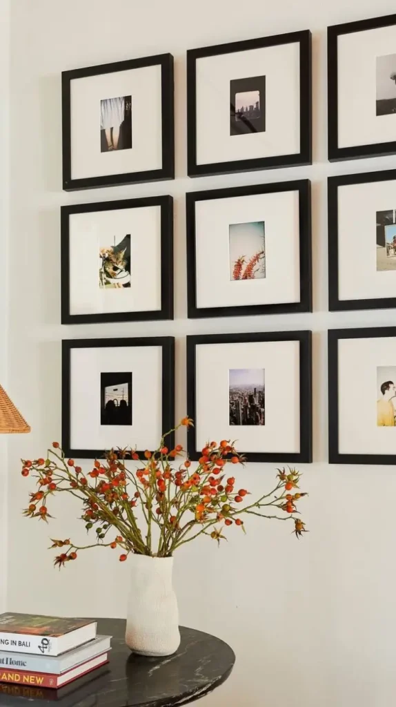 Grid Method Picture Wall Bedroom Grid Method Picture Wall Bedroom