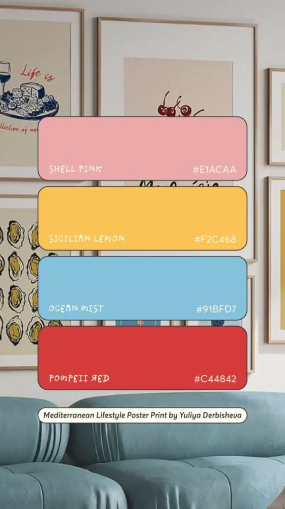 Mediterranean Living Room Color Palettes