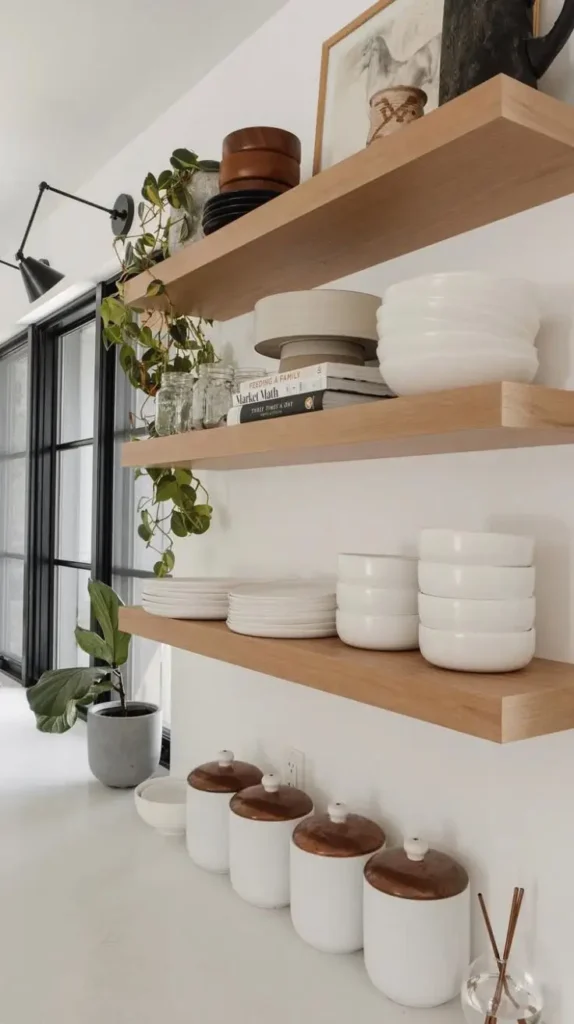 Open Shelving vs. Closed Cabinetry