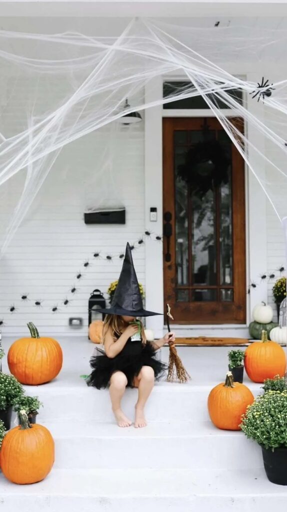 Halloween Front Porch Decor Creepy Cobweb Corners Halloween Front Porch Decor Creepy Cobweb Corners