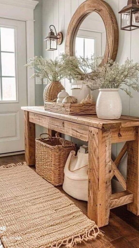 Entryway Table Boho Decor
