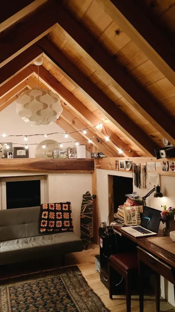 Cozy Cottage Attic Office  Cozy Cottage Attic Office