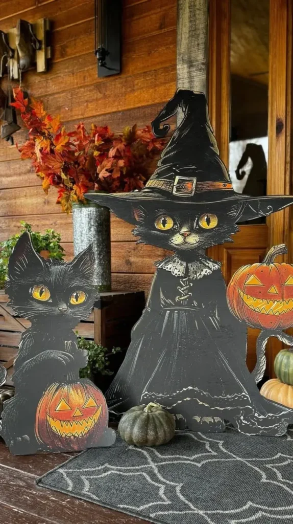 Halloween Front Porch Decor Black Cat Halloween Front Porch Decor Black Cat