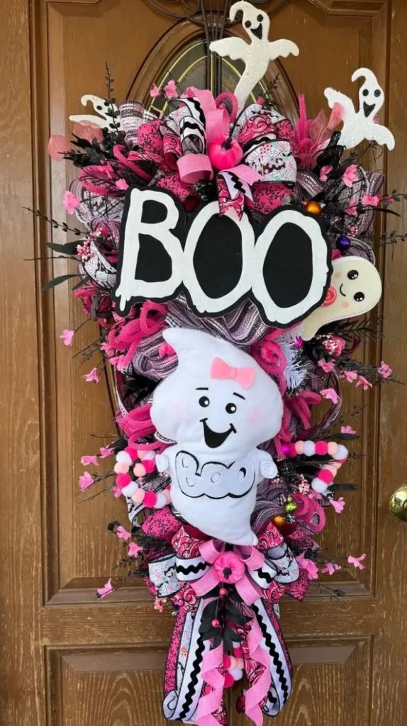 Pink Halloween Wreaths Decor Pink Halloween Wreaths Decor