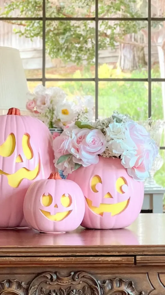 Pink Pumpkins Pink Halloween Decor