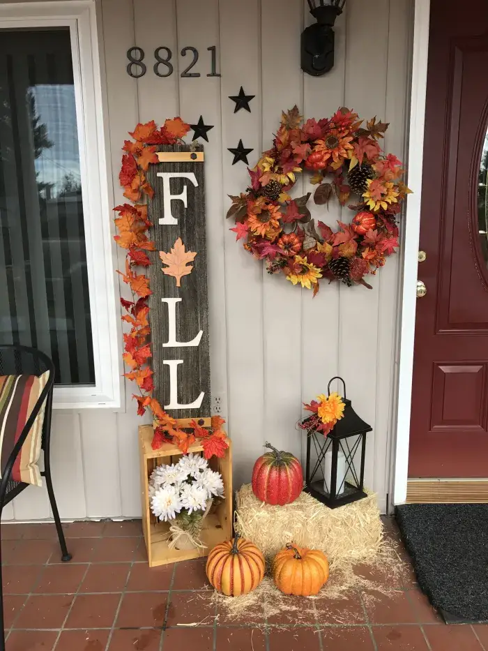 Rustic Wooden Signs fall porch decorating Rustic Wooden Signs fall porch decorating