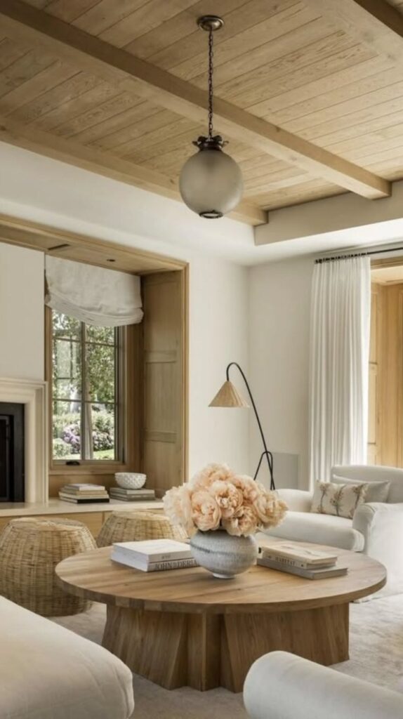earthy cottage home decor Beams and Rustic Ceilings