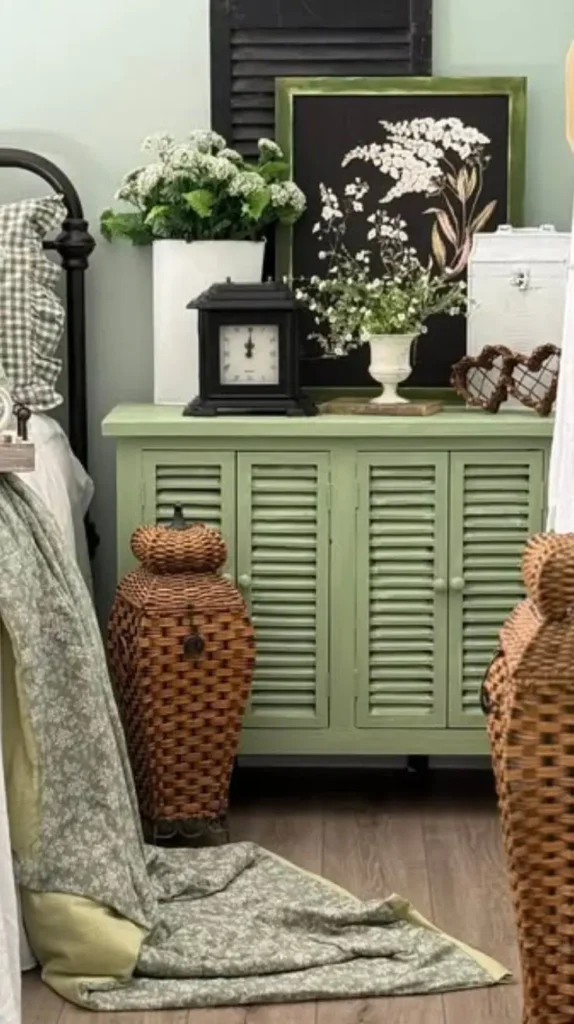 Bedroom Dresser Decor woven baskets