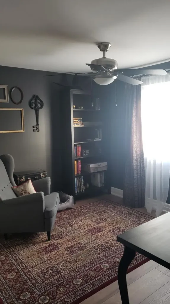 Dark Academia Office Layered Rugs
