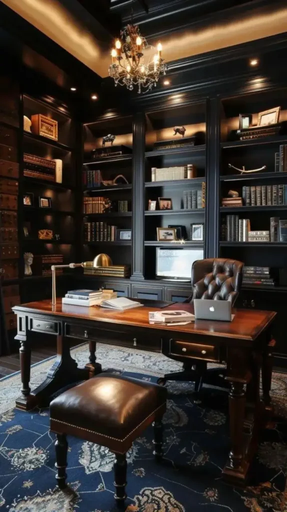 Dark Academia Office Lighting Ideas