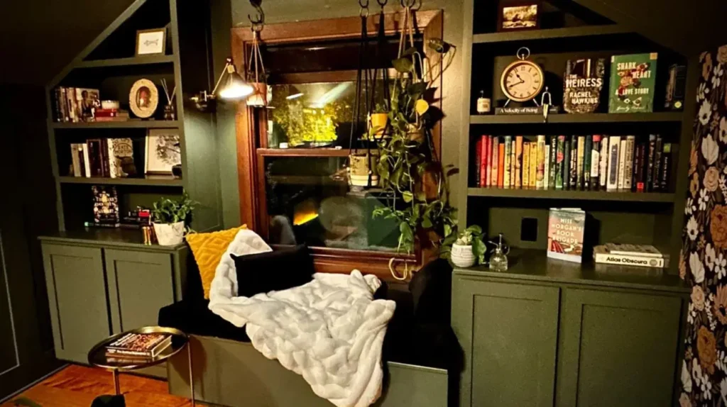 Dark Academia Office Reading Corner