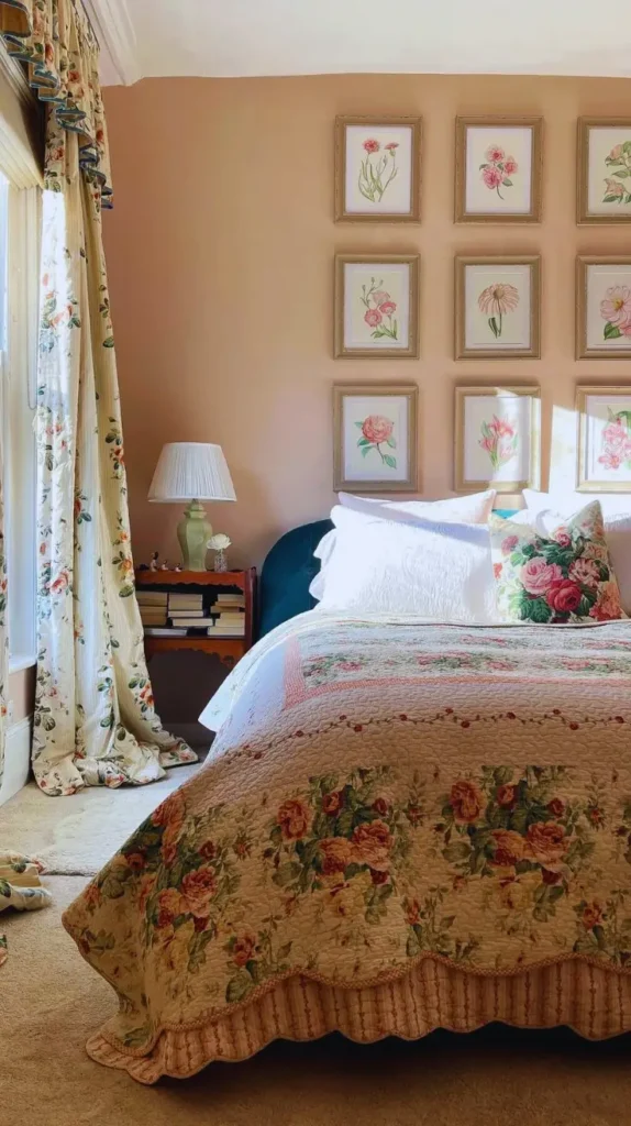 Vintage Cottagecore Bedroom Floral Bedding