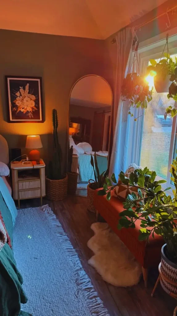 Vintage Cottagecore Bedroom Plants