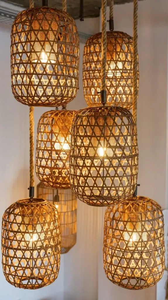 earthy cottage home decor lamps, lanterns