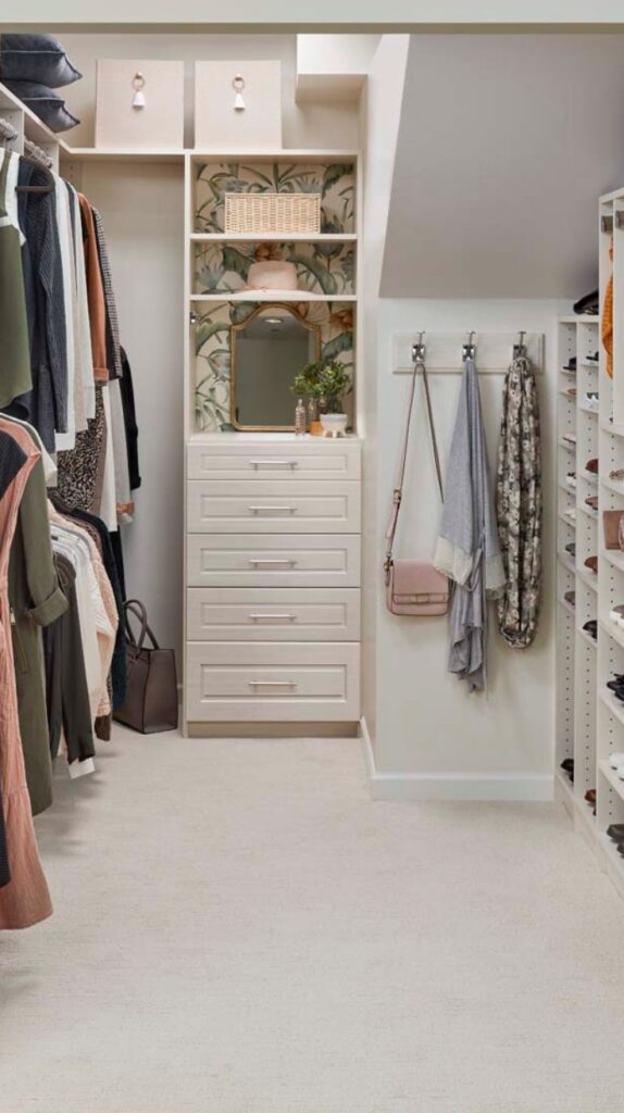 Modern Slanted Ceiling Closet Ideas
