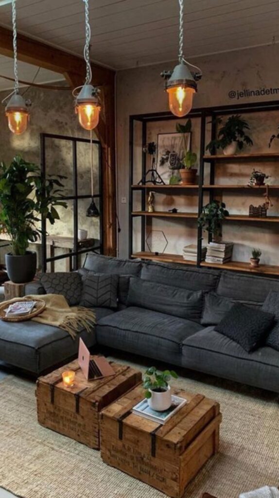 Rustic Charm Brown and Beige Living Room Rustic Charm Brown and Beige Living Room