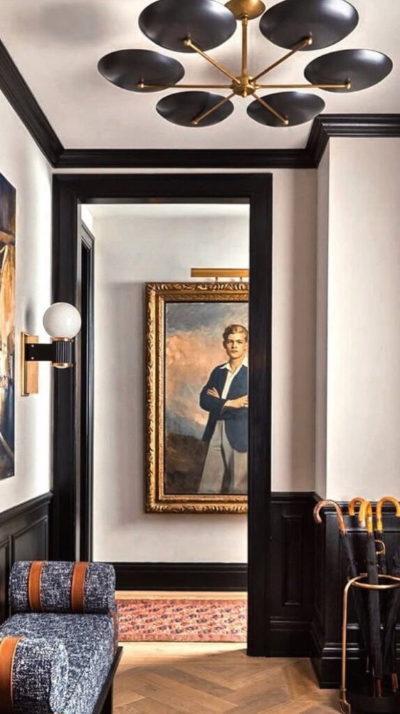 Dark Painted Wainscoting  Dark Painted Wainscoting