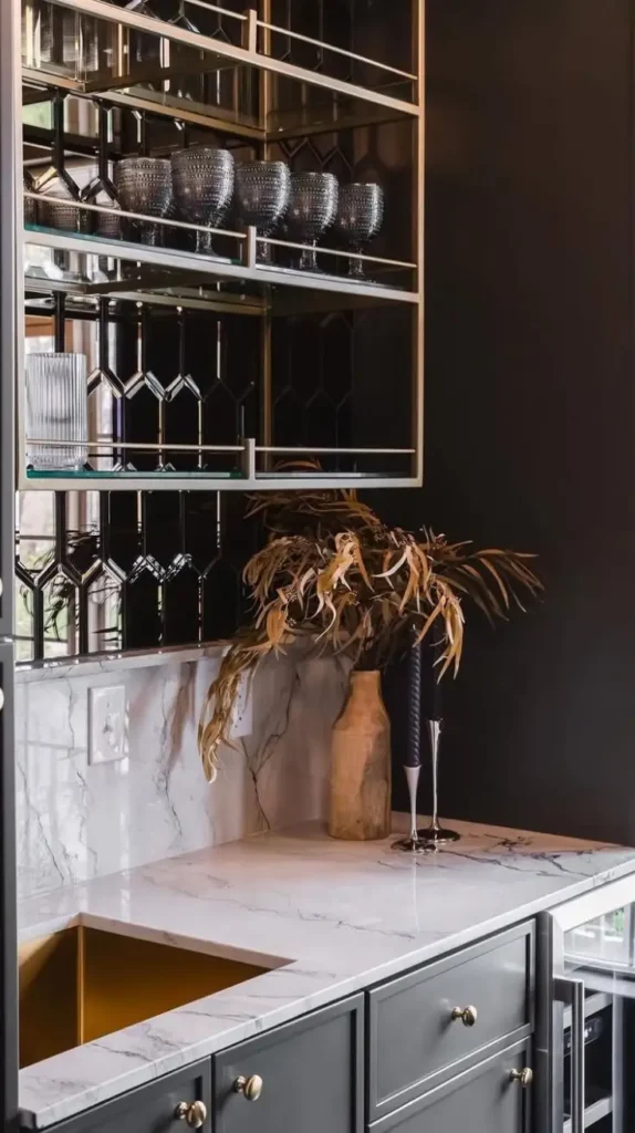 Butler Pantry with Wine Storage