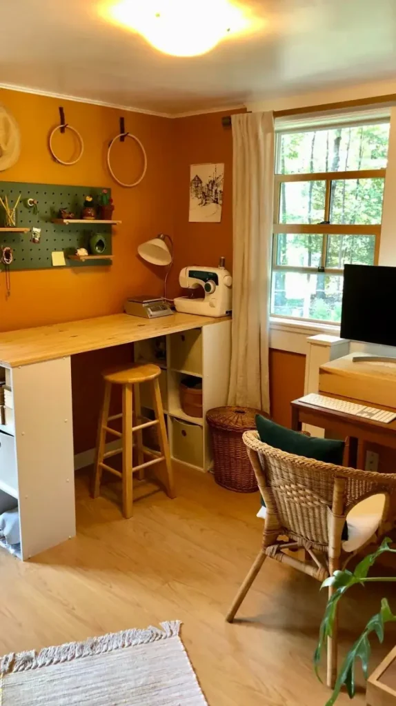 Farmhouse-Inspired Craft Space Farmhouse-Inspired Craft Space