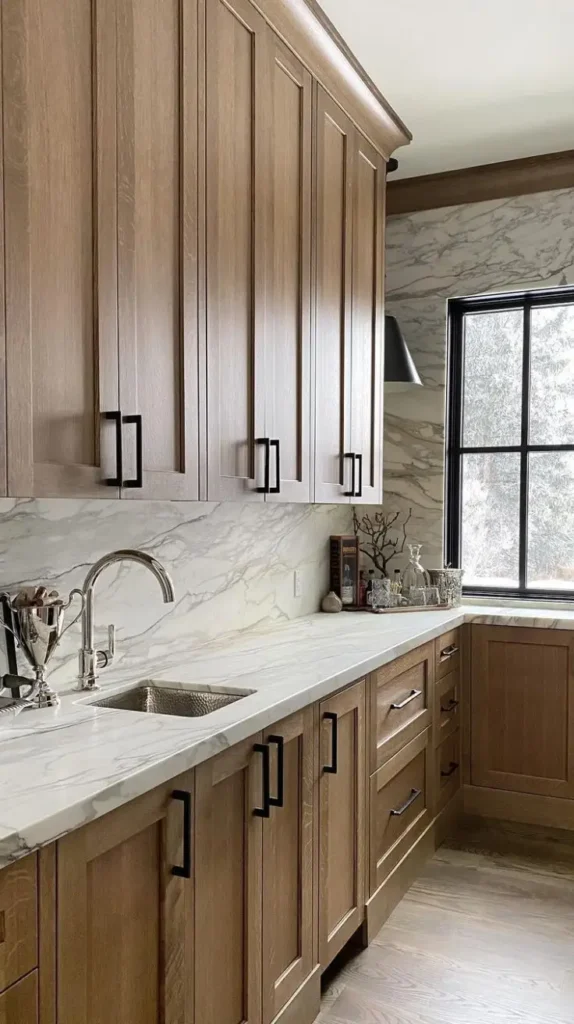 Luxury Butler Pantry with Marble Finishes