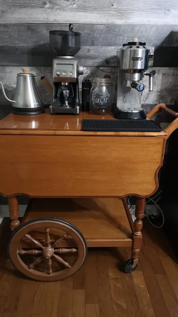 Vintage Coffee Bar Cart Vintage Coffee Bar Cart