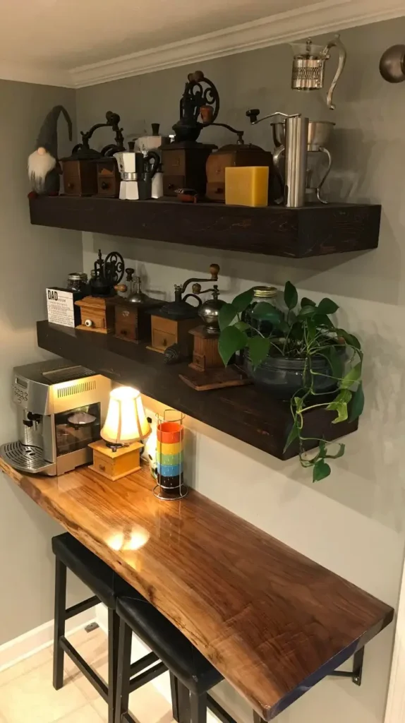 Wall-Mounted Coffee Bar