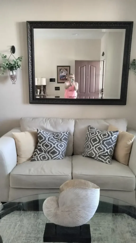 behind couch Mirrorr behind couch Mirrorr