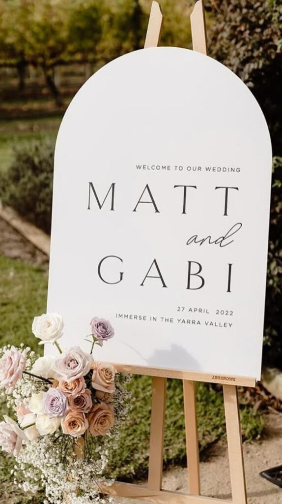 Acrylic Welcome Sign With Modern Minimalist Style