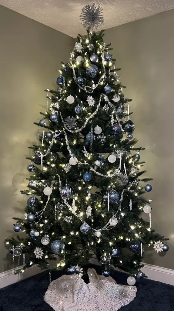 Blue and Silver Christmas Tree Blue and Silver Christmas Tree