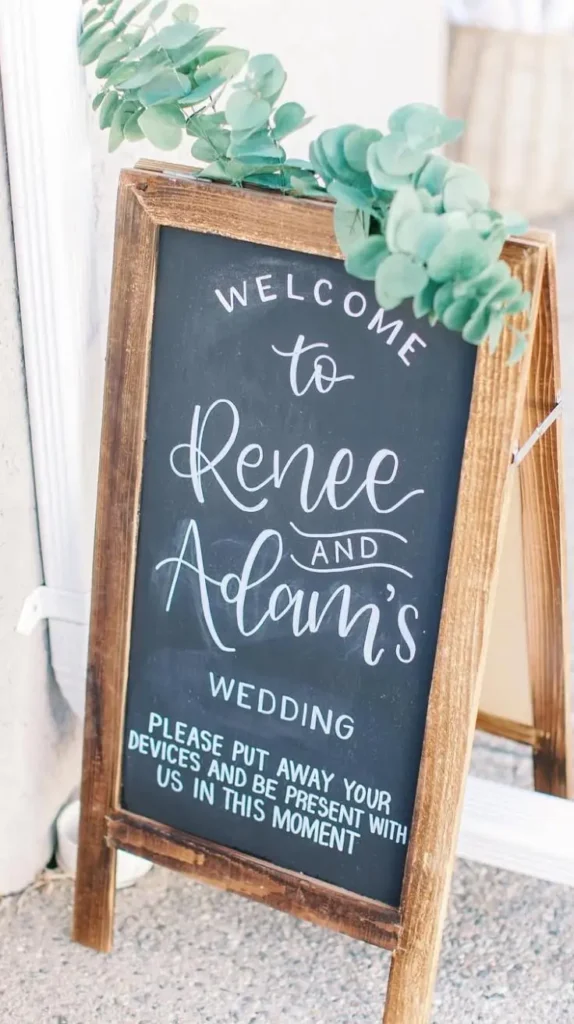 Chalkboard Wedding Welcome Sign