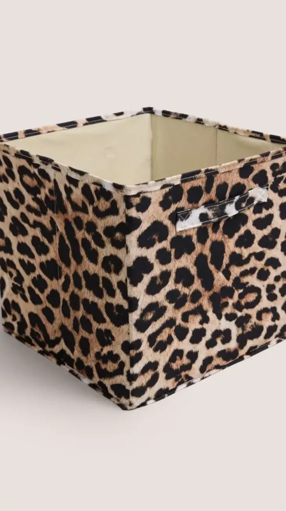Cheetah theme storage boxes