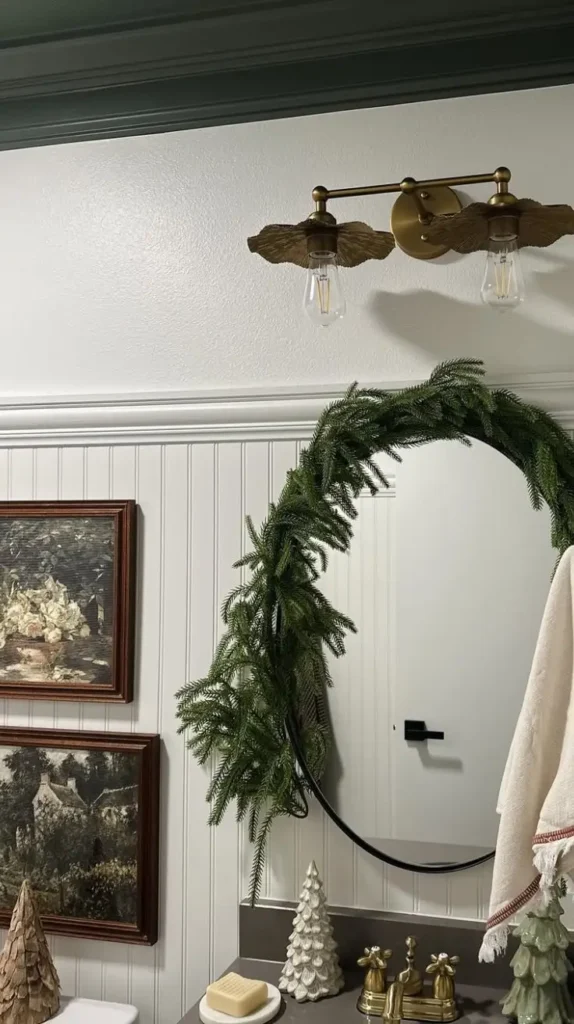 Christmas Bathroom Decor Garlands