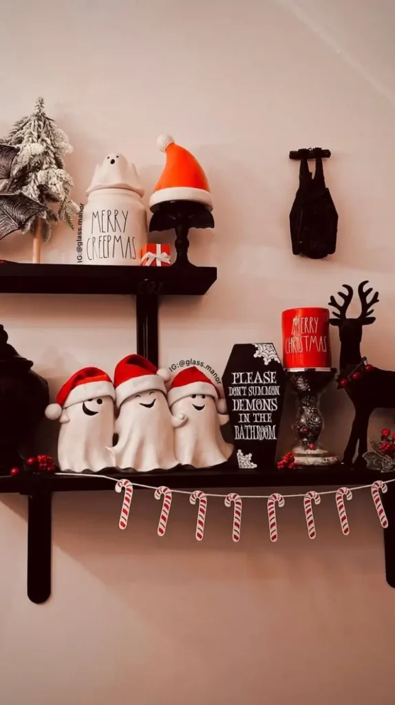 Christmas Inspired Shower Shelves and Niche Displays